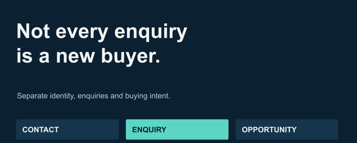 Brokerage and Technology 02. Not every enquiry is a new buyer.