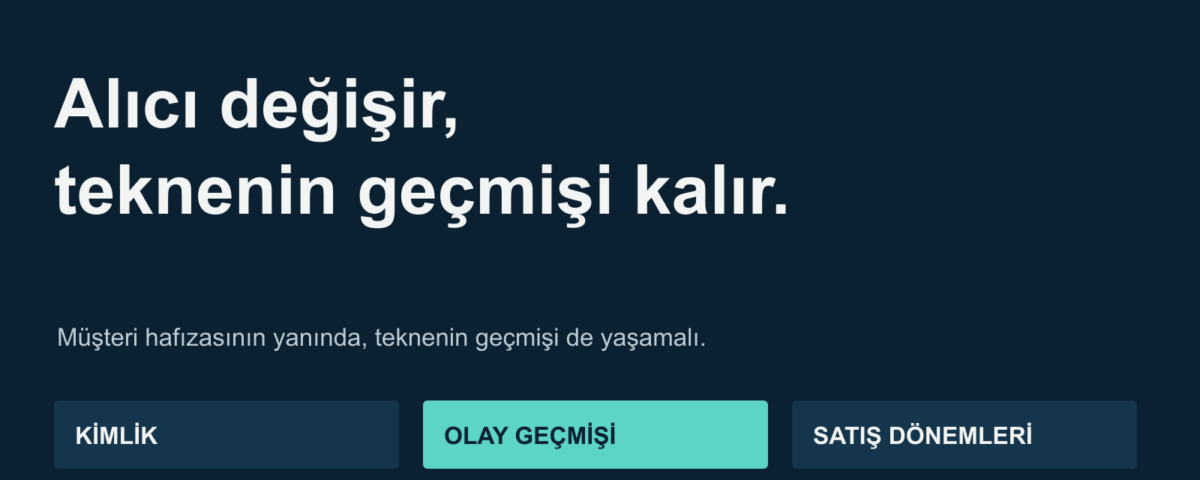 Alıcı değişir, teknenin geçmişi kalır